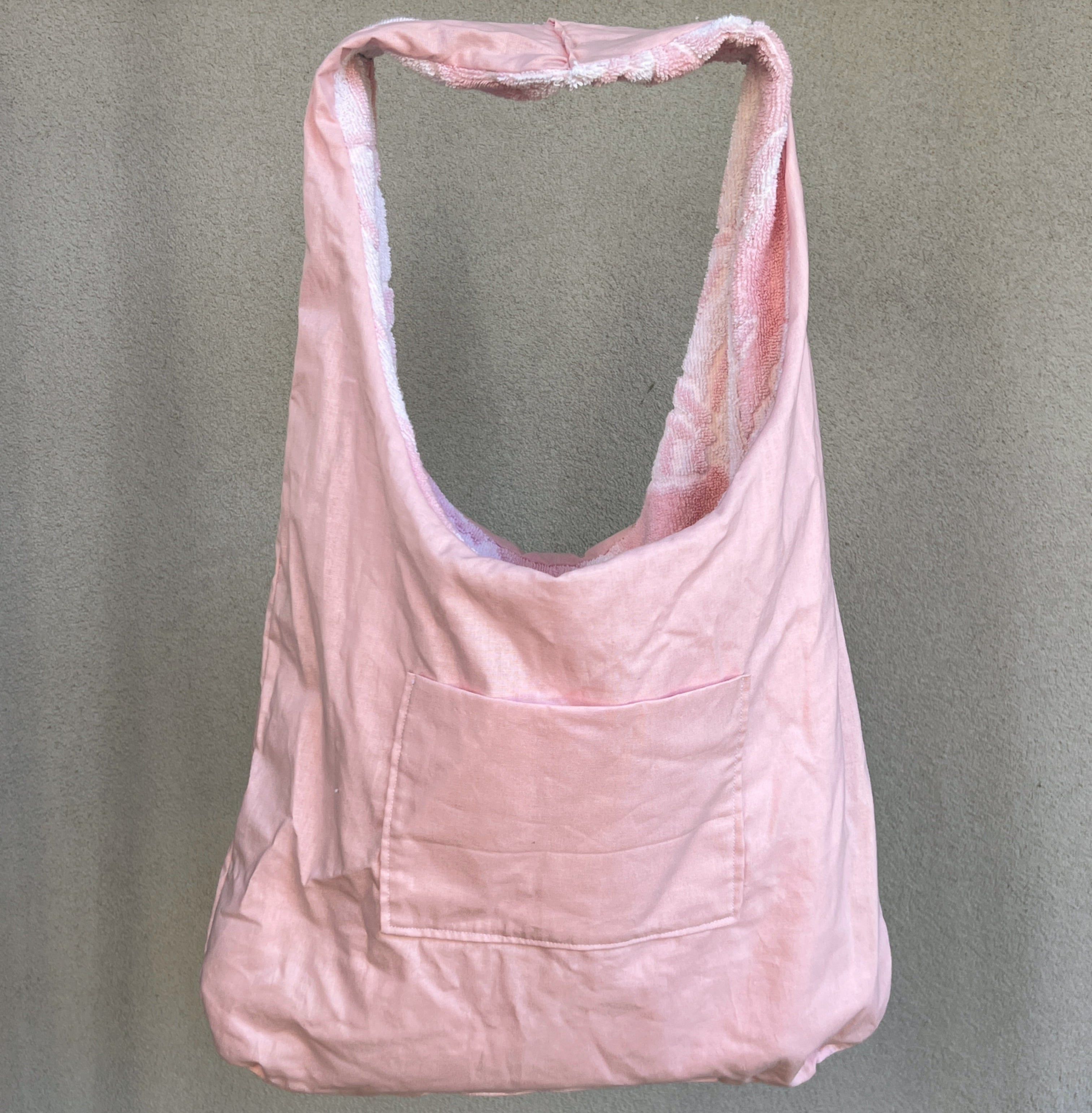 Pink Petal Terry Tote Bag