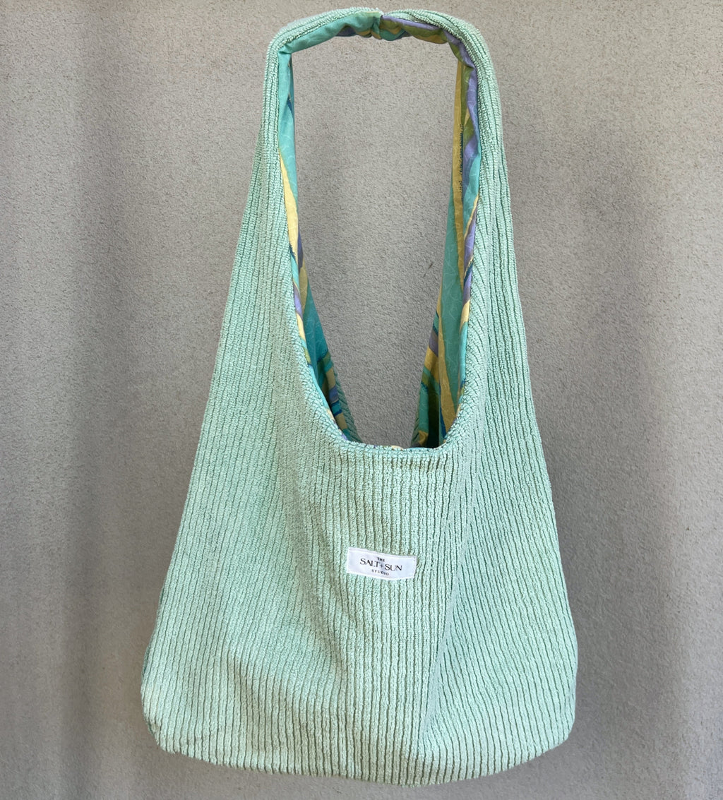 Sea Mint Terry Tote Bag
