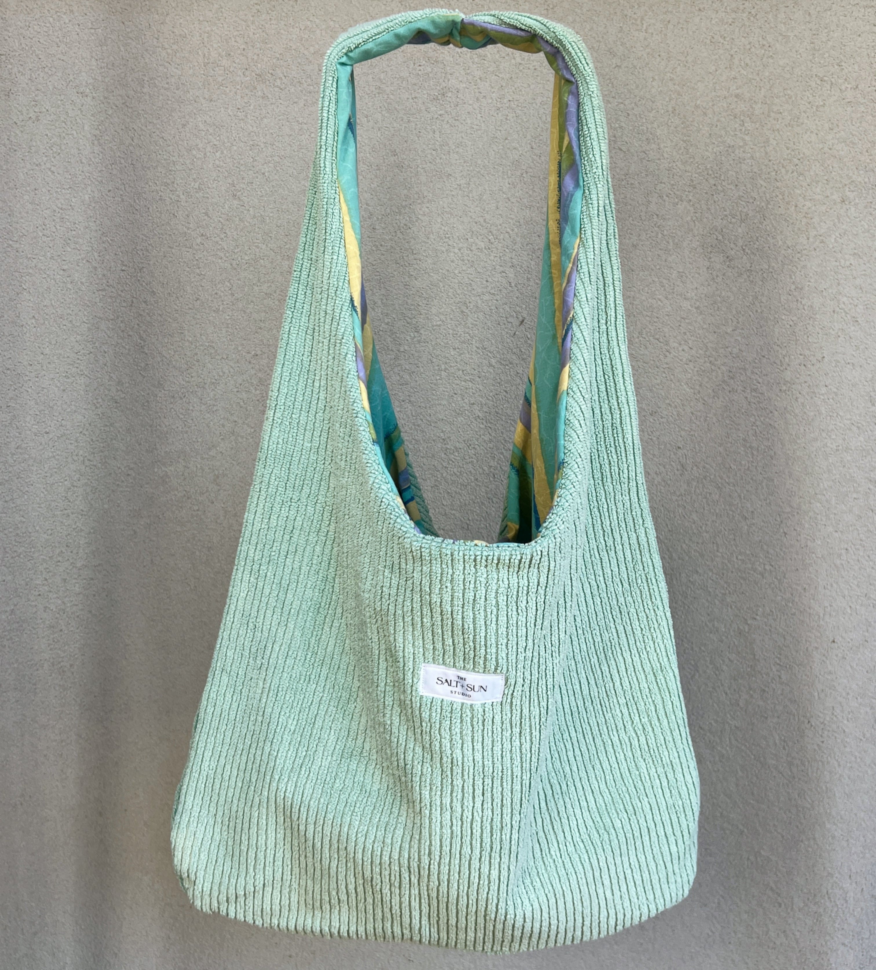 Sea Mint Terry Tote Bag