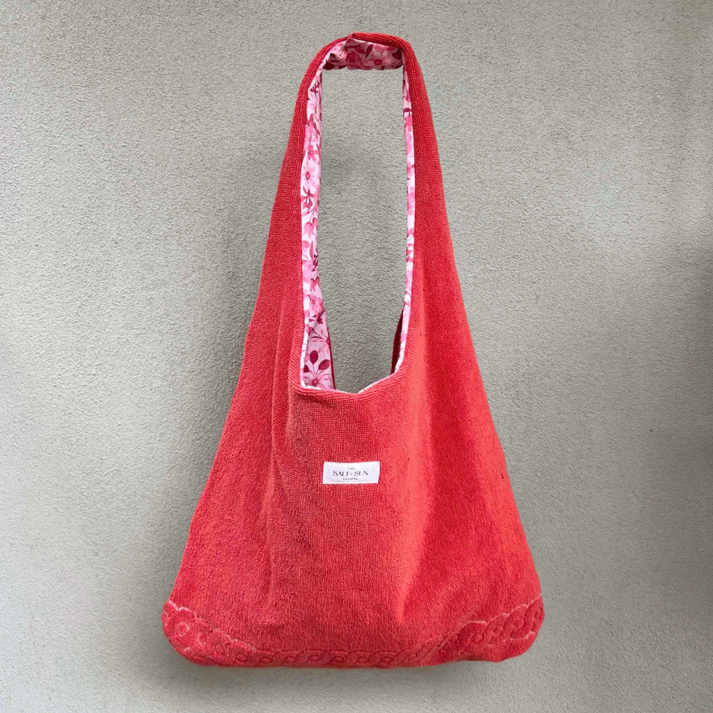 Coral Crush Terry Tote Bag