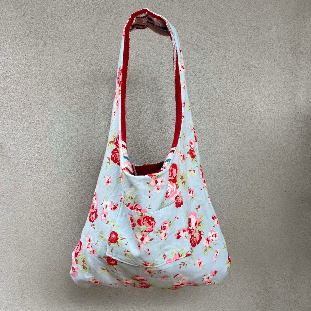 Red Ripple Terry Tote Bag